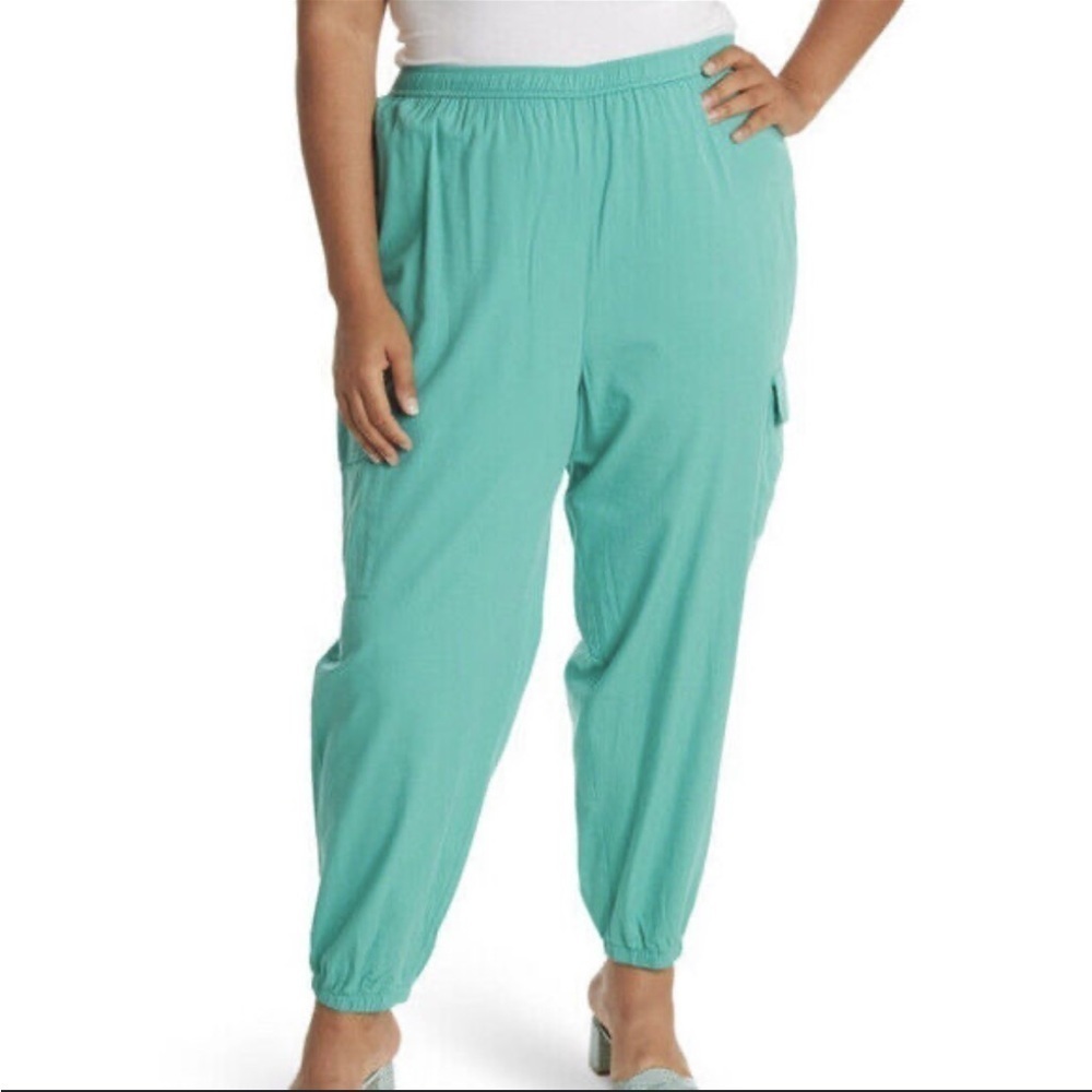 ABOUND Nordstrom Cargo Jogger Pants X Small Green Marine Elastic Waist Pull On - Picture 1 of 6